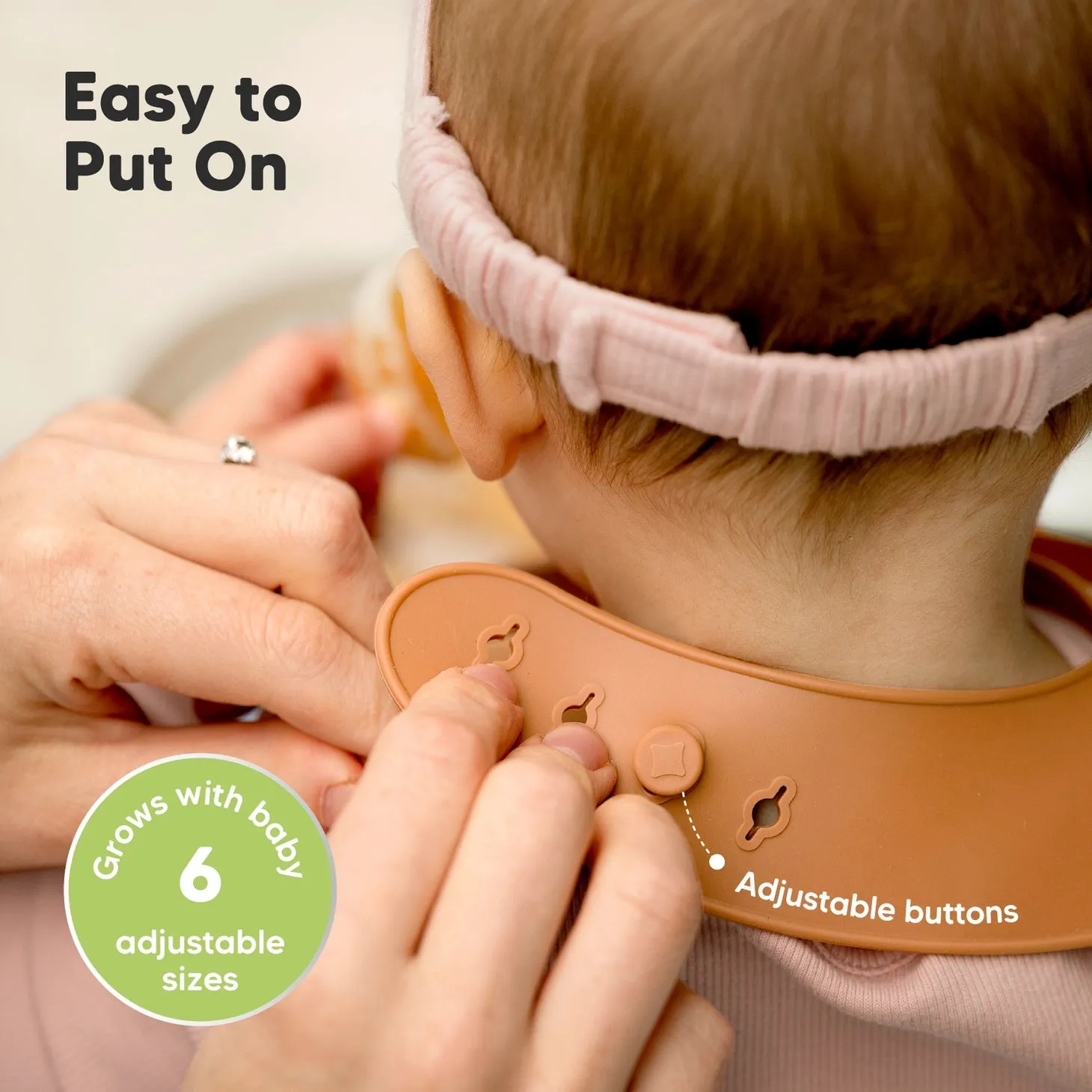 2-Pack Prep Silicone Bibs (Terracotta)