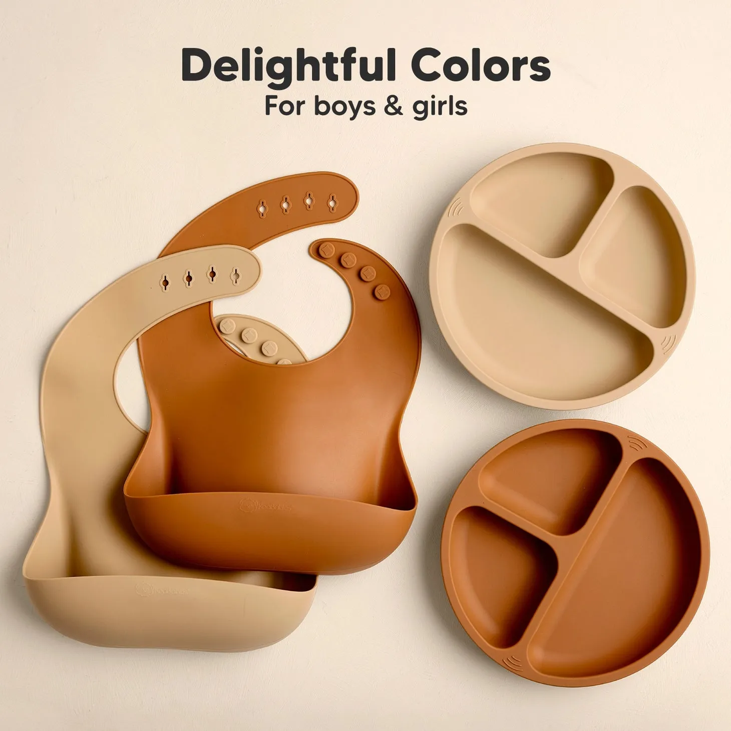 2-Pack Prep Silicone Bibs (Terracotta)