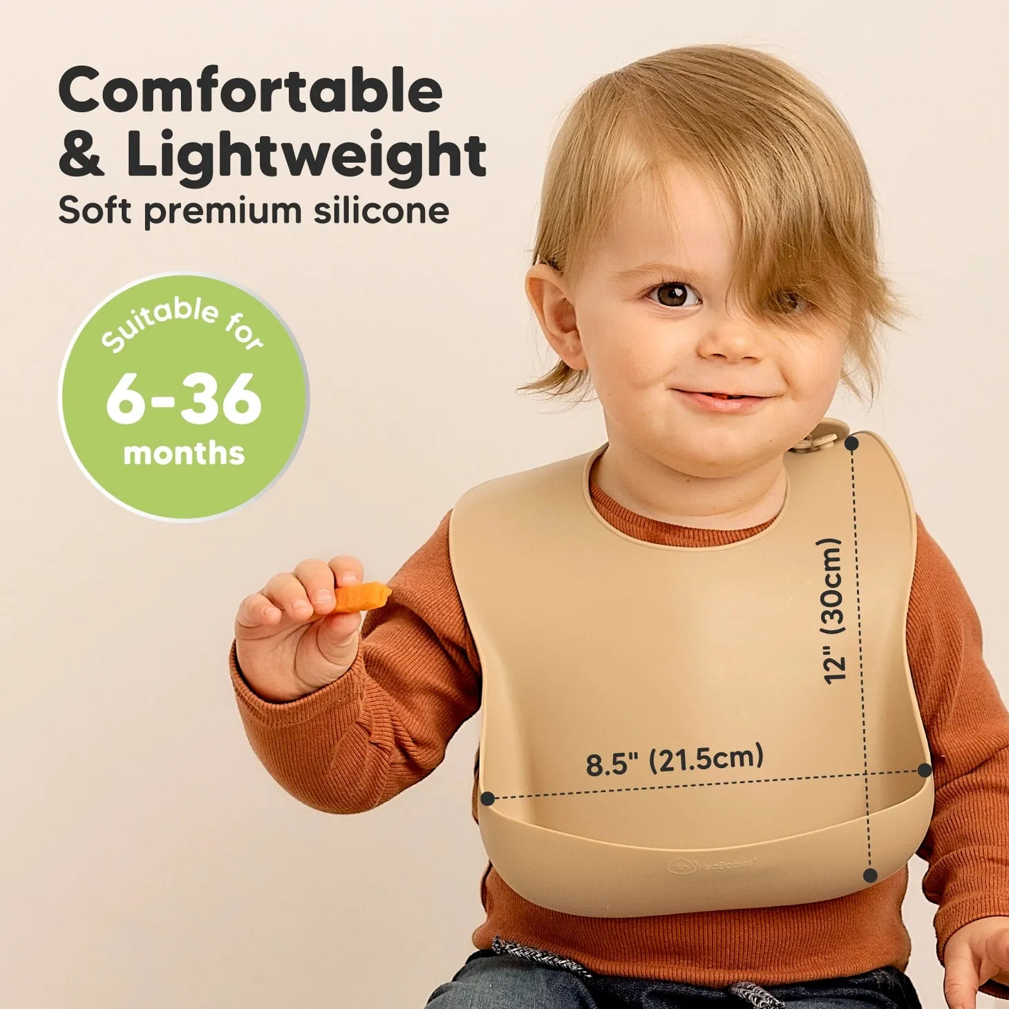 2-Pack Prep Silicone Bibs (Terracotta)