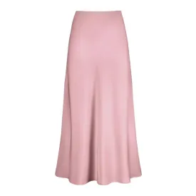 A-Line Pleated Long Skirts Summer Women 2024 Korean Skirt Streetwear Elastic Waist Solid Elegant Satin Dress платье For Ladies