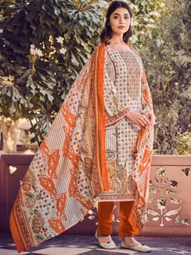 Belliza Pakistani Print Unstitched Cotton Suit Dress Material for Women