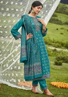 Belliza Pashmina Kaani Jacquard Winter Unstitched Suit for Women