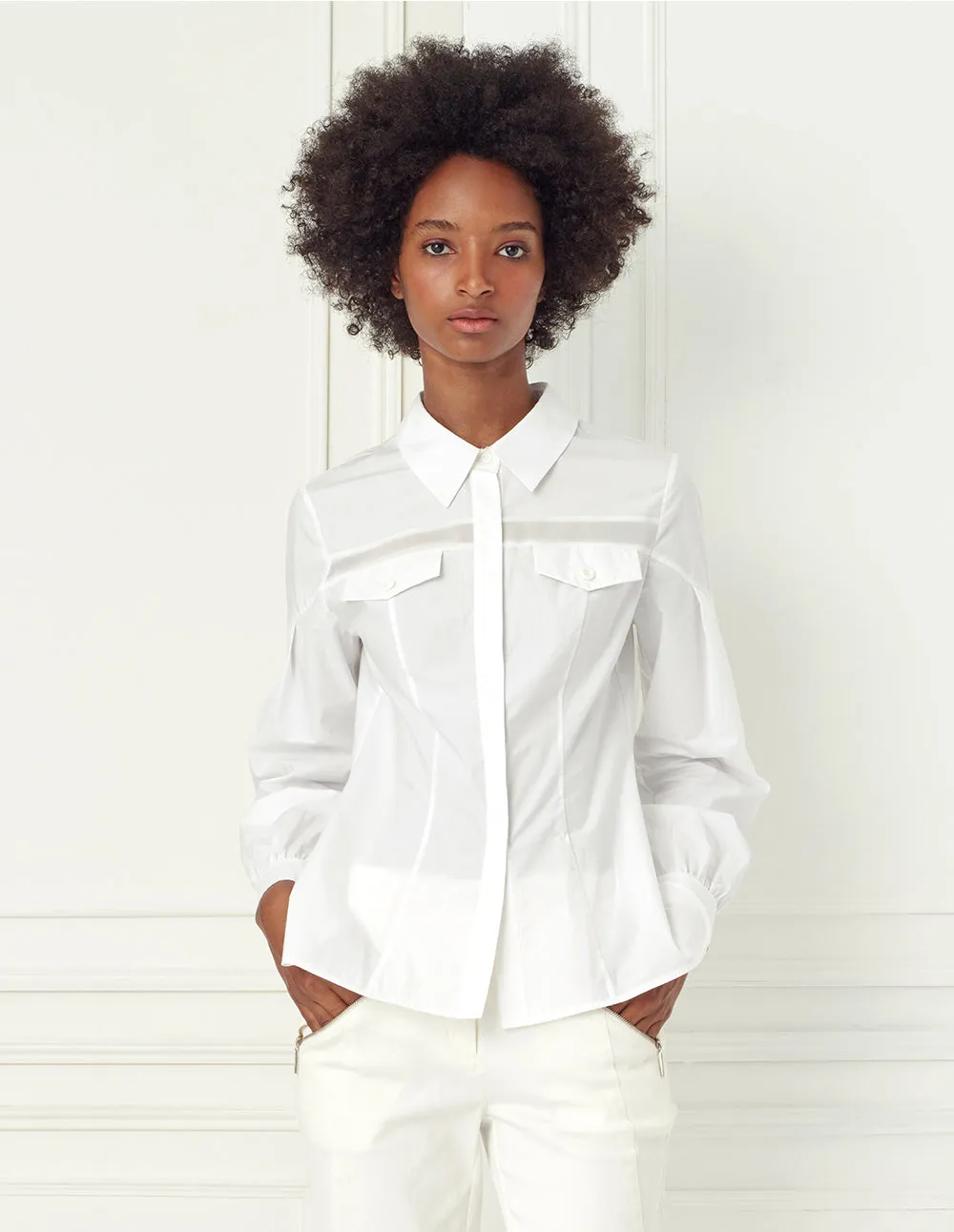 BORA AKSU Basic Flap Pocket Shirt Blouse