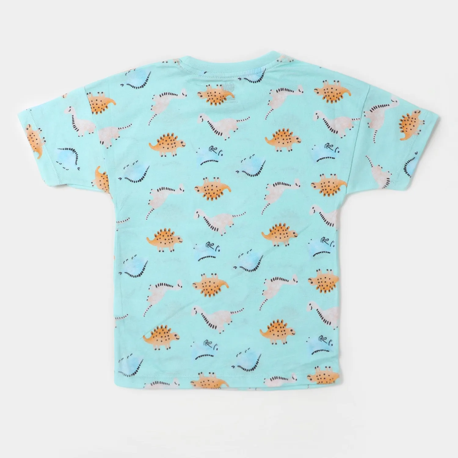 Boys Cotton T-Shirt Dino All Over Print