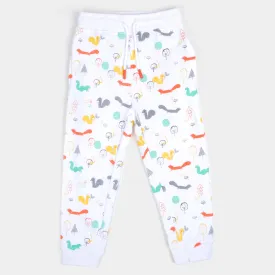 Boys Pyjama Squirrel - White