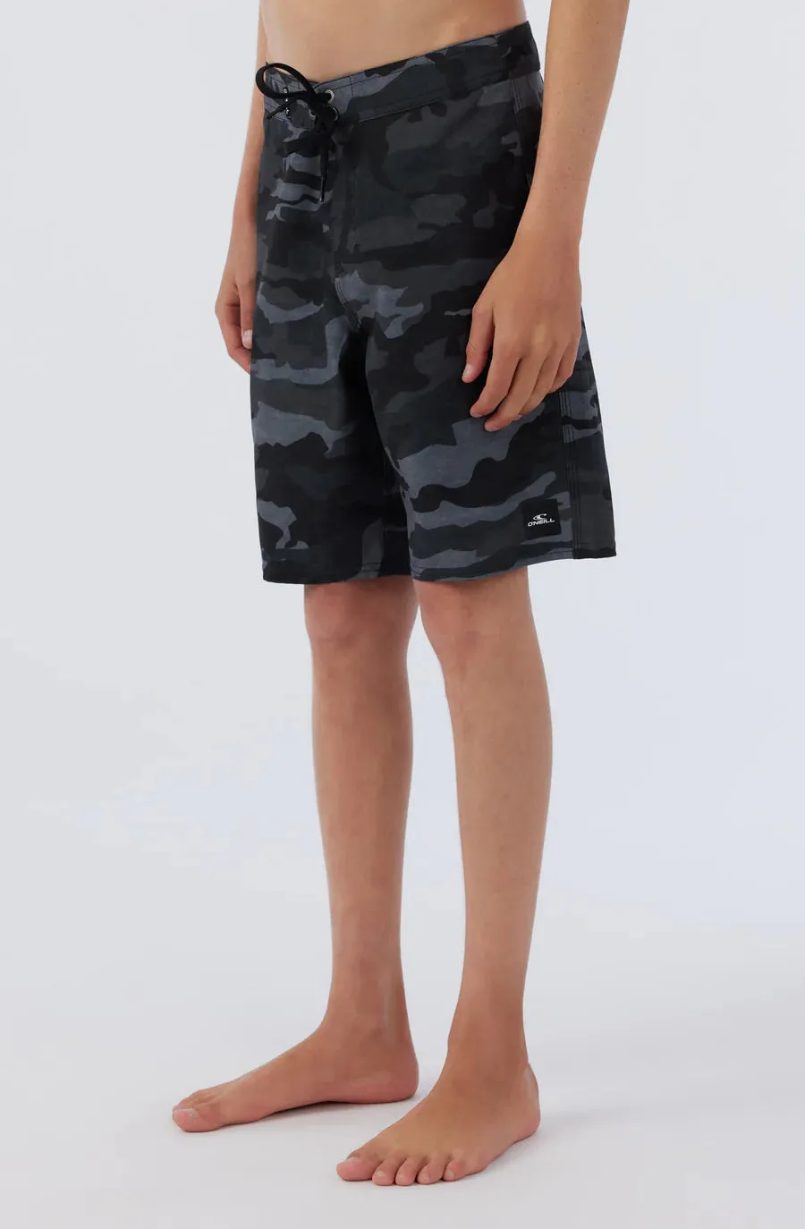 Boys Swim O'Neill Kids Hyperfreak Short - Black Camo