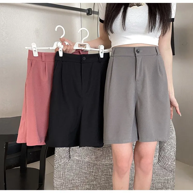 Casual High-Waisted Loose Fit Shorts