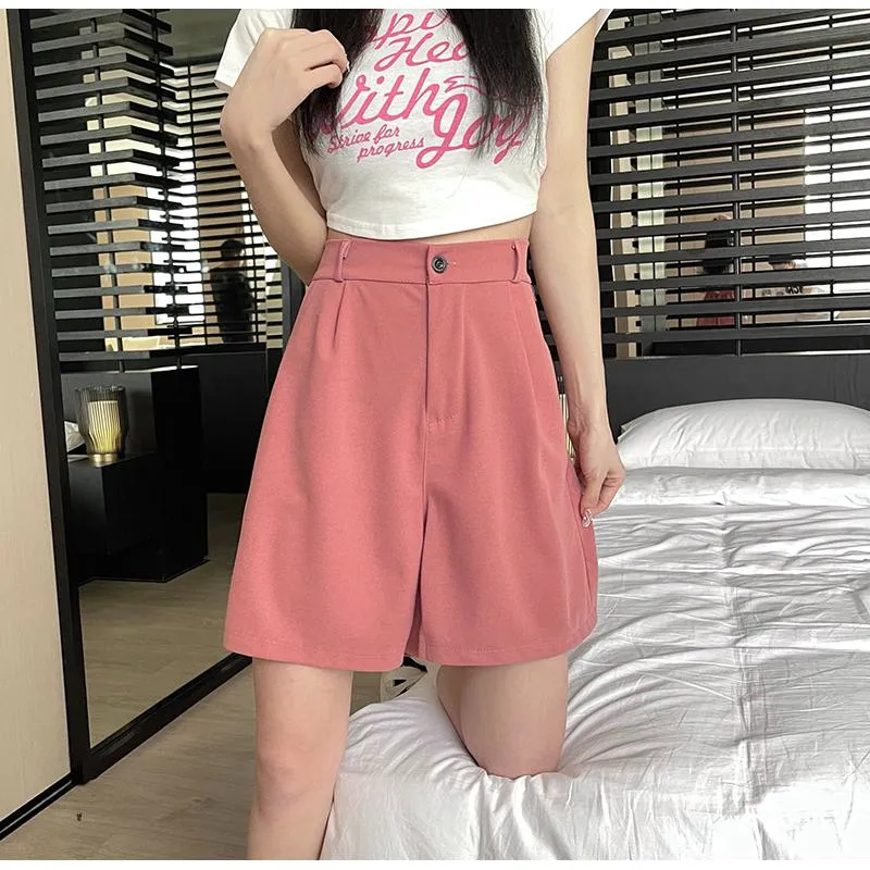 Casual High-Waisted Loose Fit Shorts