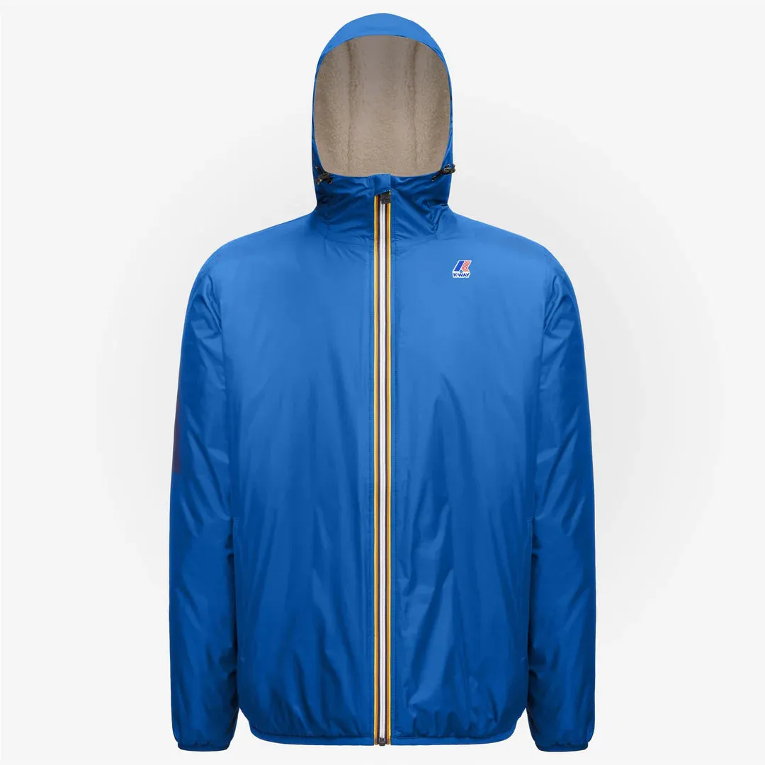 Claude Orsetto - Unisex Sherpa Lined Waterproof Full Zip Rain Jacket in Blue Royal Marine