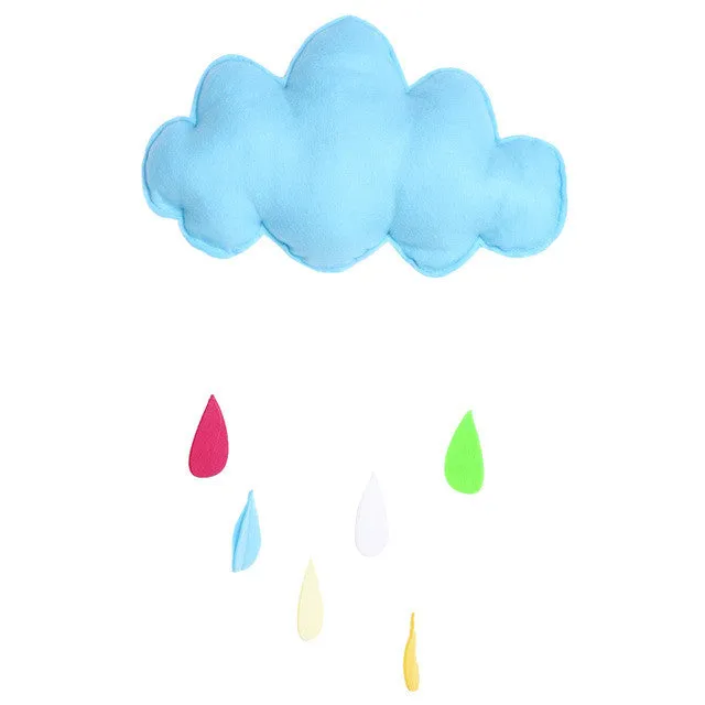 Clouds And Raindrop Stickers For Kids Baby Room 38x22cm