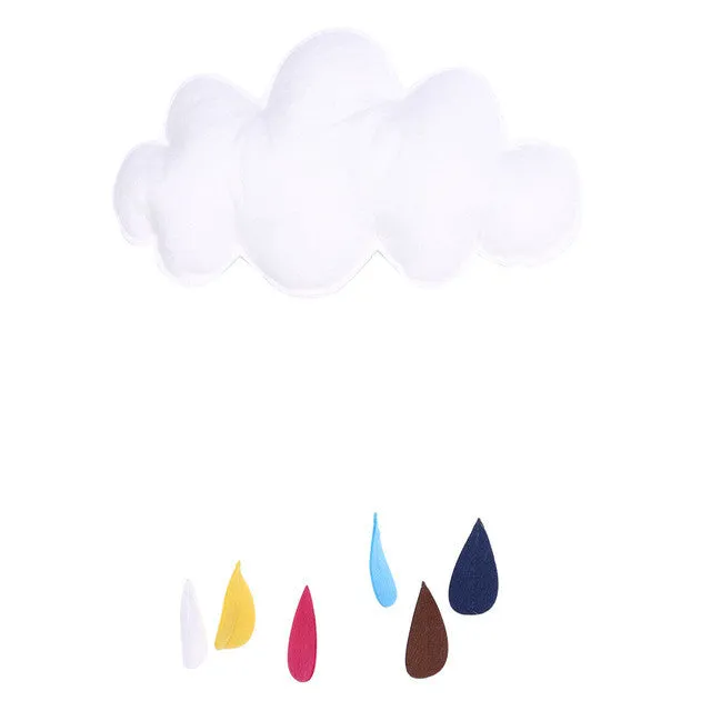 Clouds And Raindrop Stickers For Kids Baby Room 38x22cm