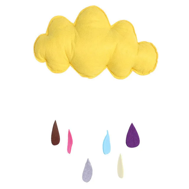 Clouds And Raindrop Stickers For Kids Baby Room 38x22cm