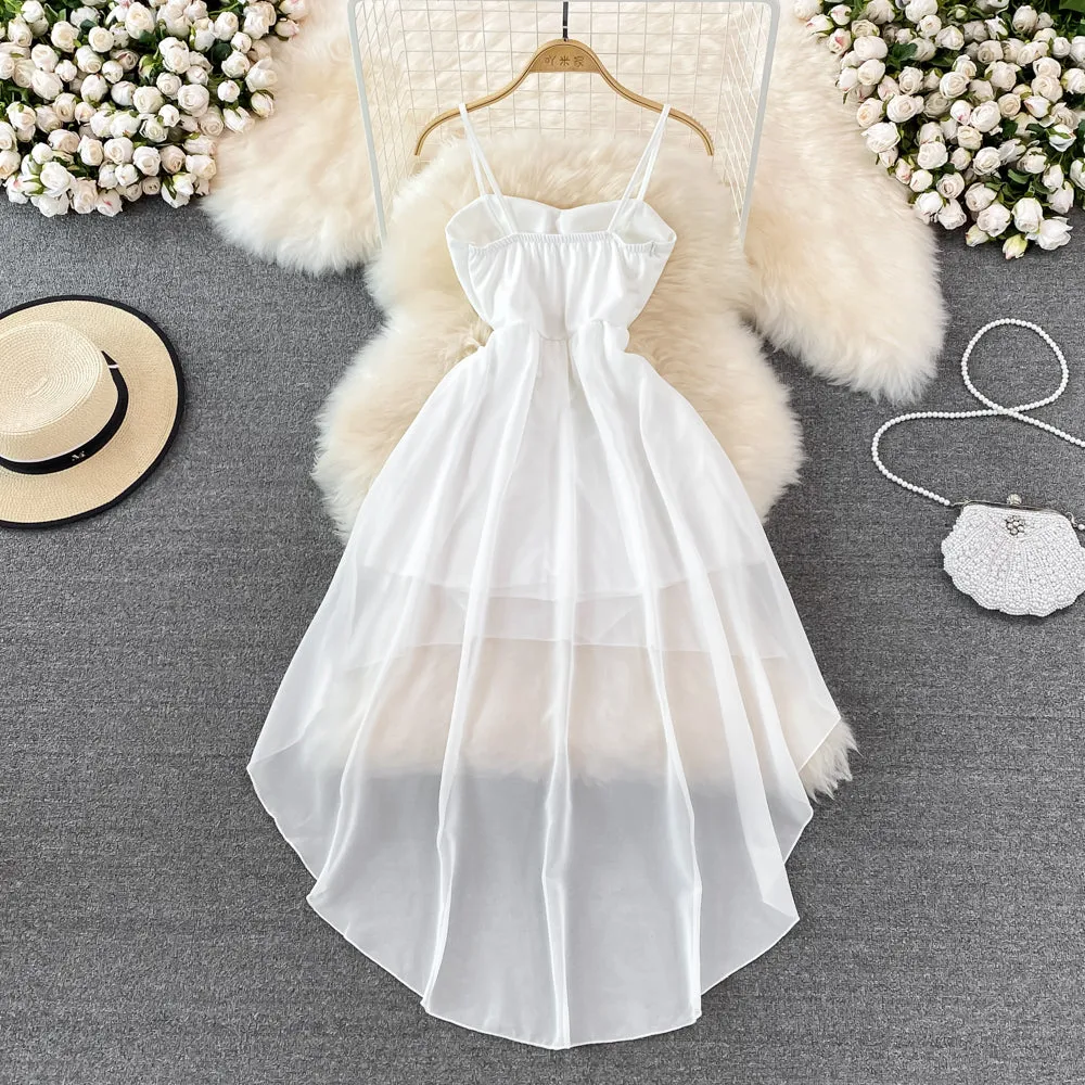 Cute chiffon high low dress fashiond ress     S414