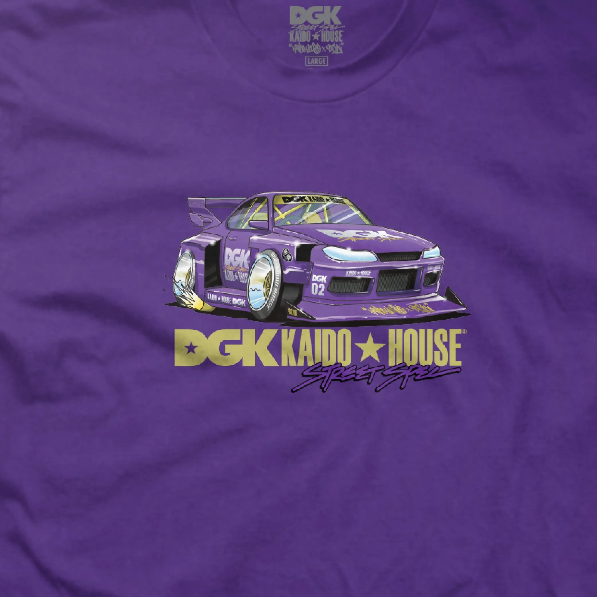 DGK x Kaido House Roulette Racer T-Shirt - Purple