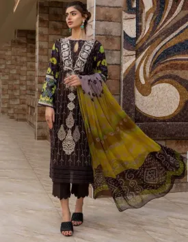 Embroidered Black Pakistani Cotton Salwar Suits Set