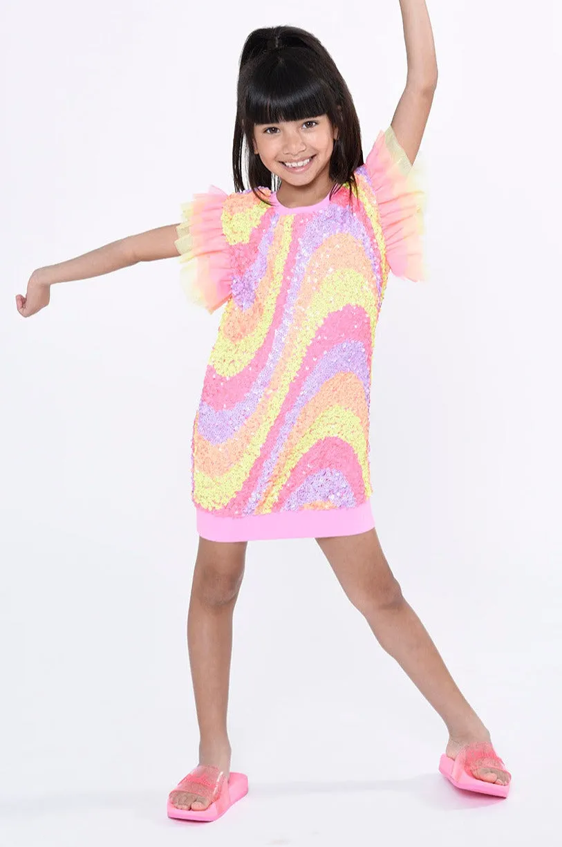 Girls Dress Billieblush Groovy Sequins (Size 4 left)