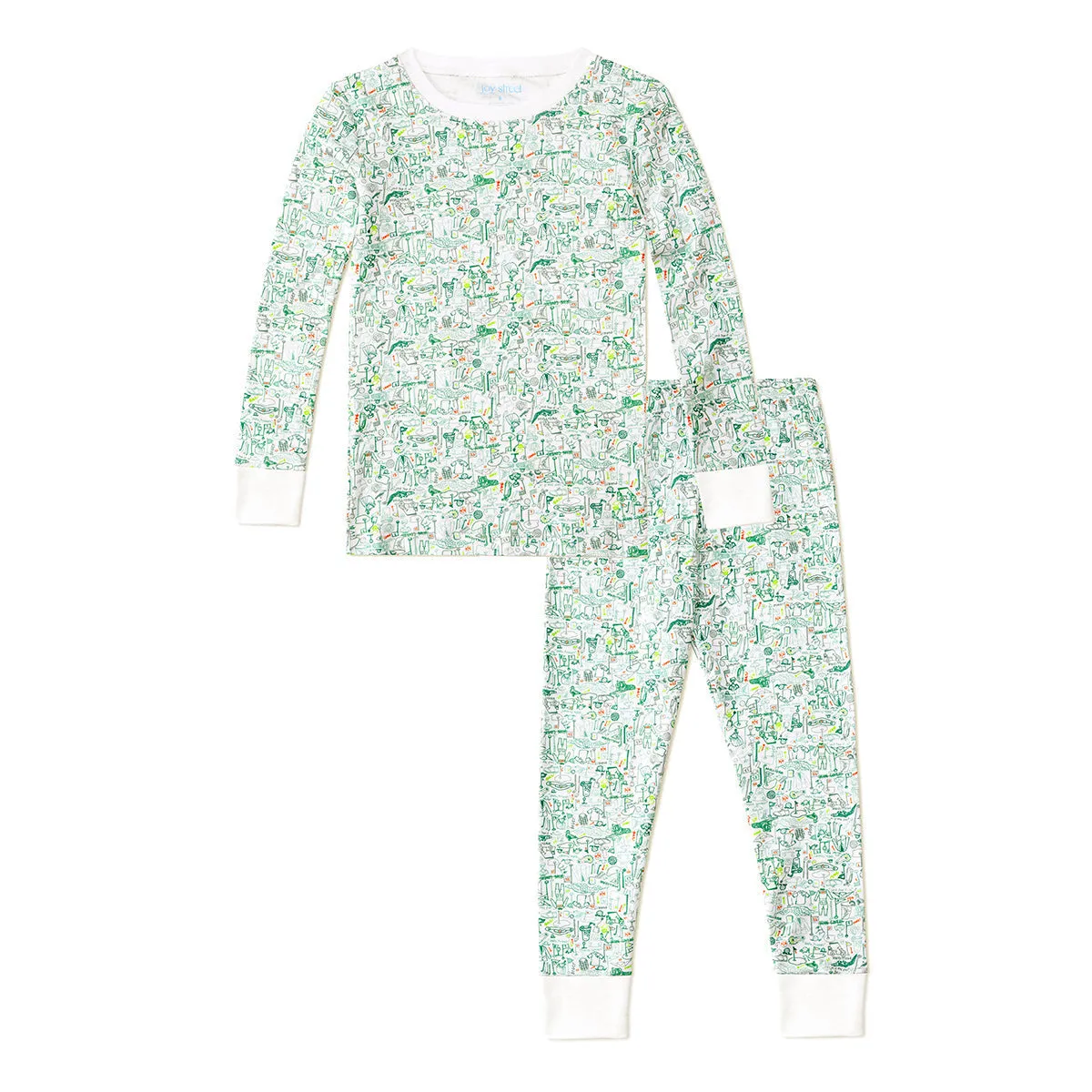 Golf Two Piece Kids Pajamas - Golf - Putting Green