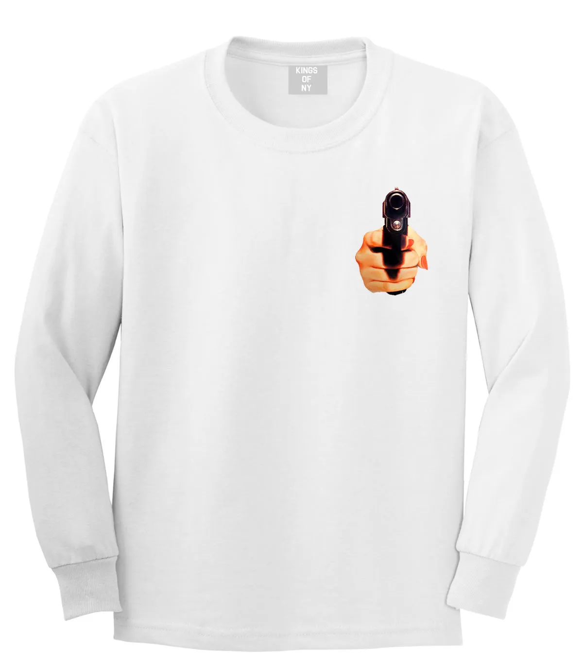 Hand Gun Women Girls Sexy Long Sleeve Boys Kids T-Shirt