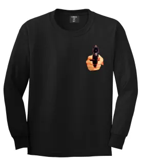 Hand Gun Women Girls Sexy Long Sleeve Boys Kids T-Shirt