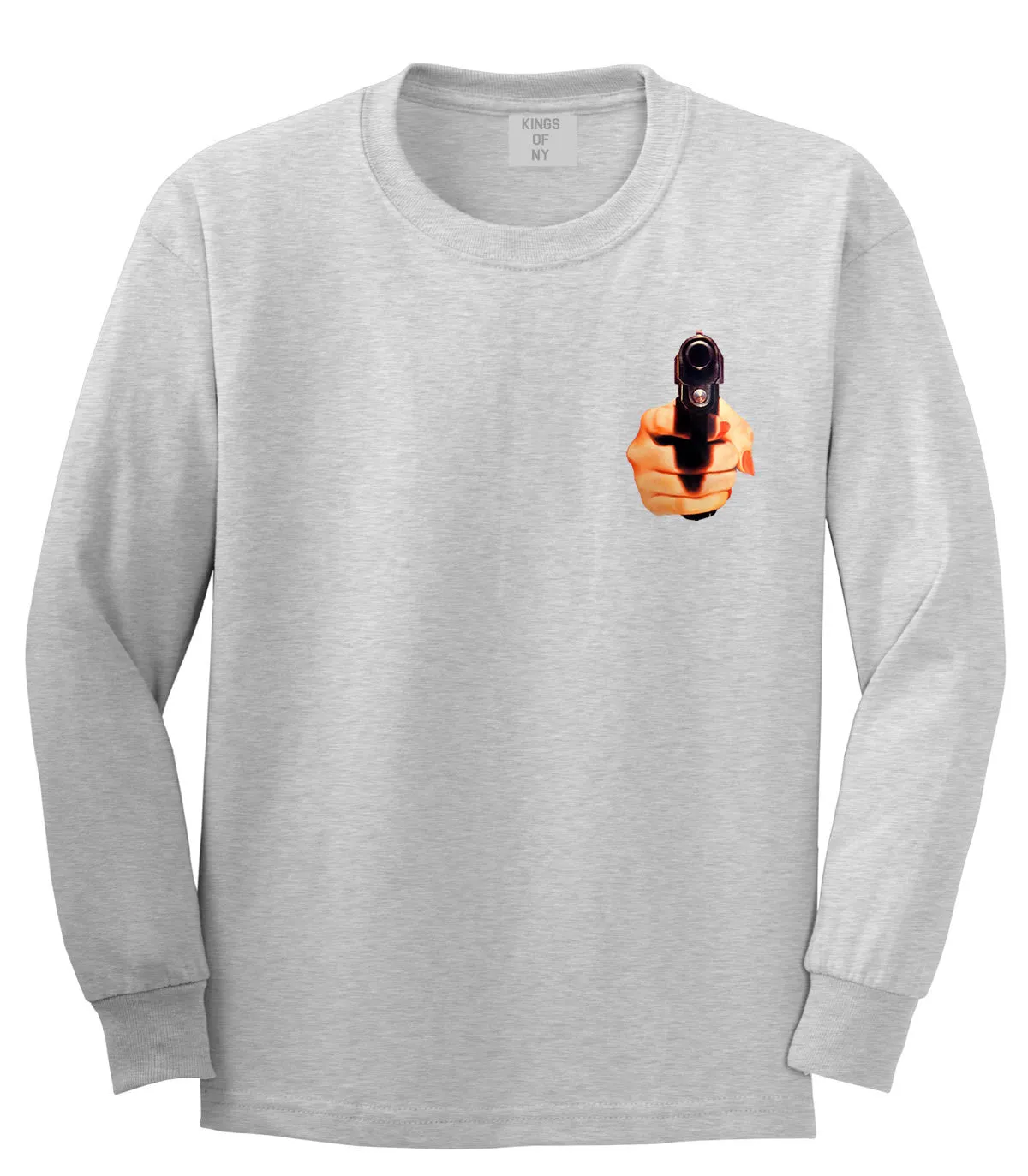 Hand Gun Women Girls Sexy Long Sleeve Boys Kids T-Shirt