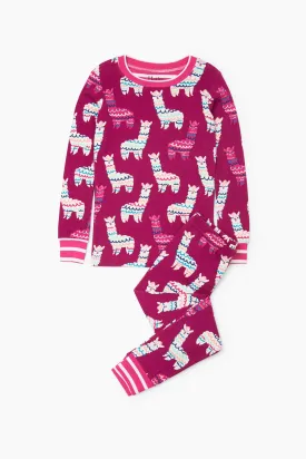 Hatley Alpaca Print Girls Pajama Set