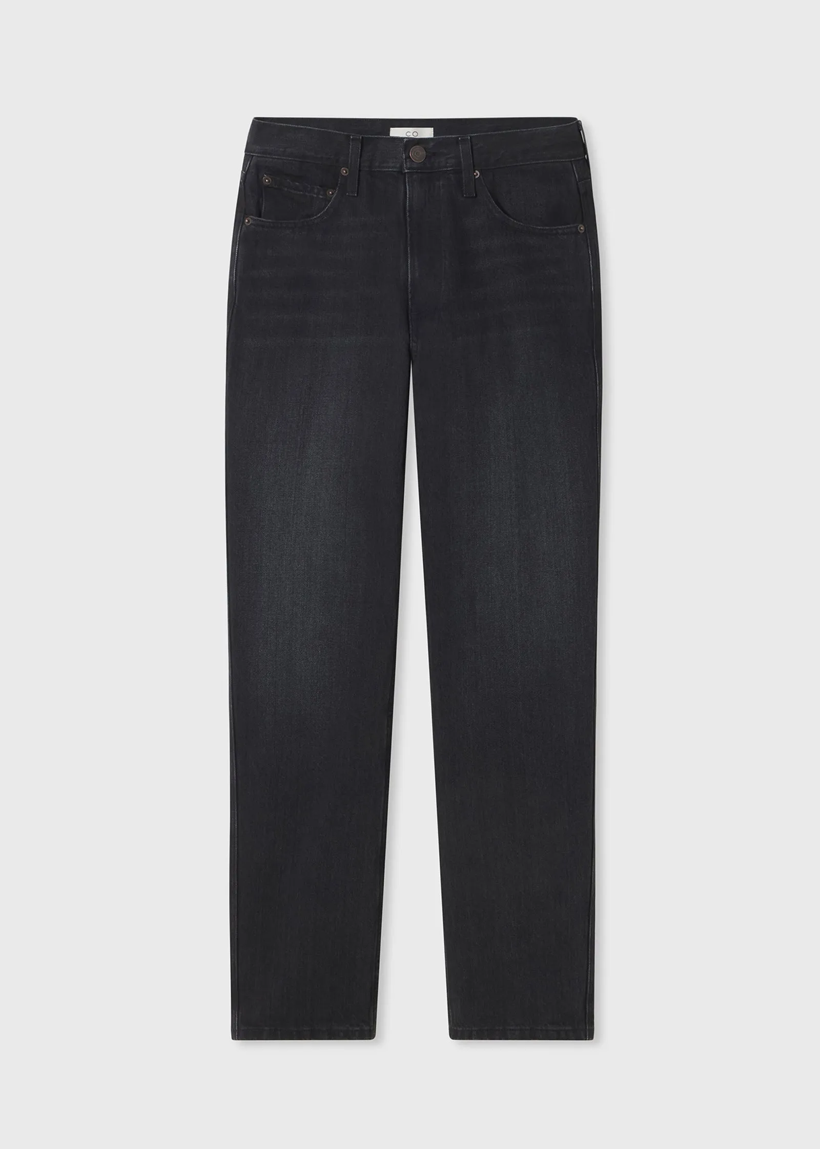 High Rise Jean in Denim - Washed Black