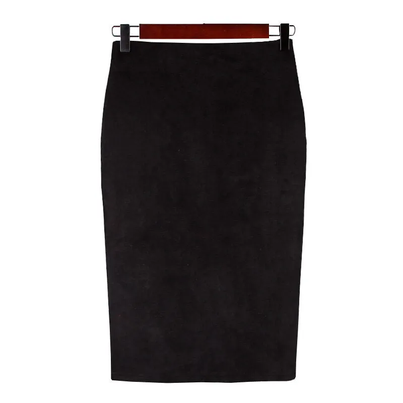 High Waist Bodycon Faux Leather Skirt For Women