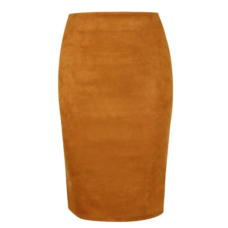 High Waist Bodycon Faux Leather Skirt For Women