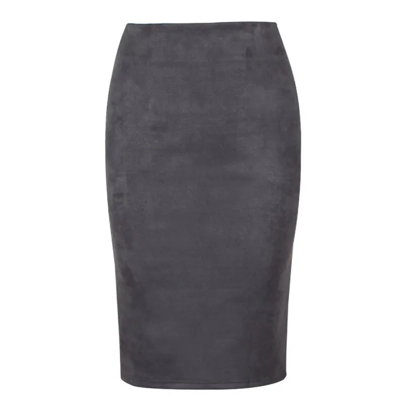 High Waist Bodycon Faux Leather Skirt For Women