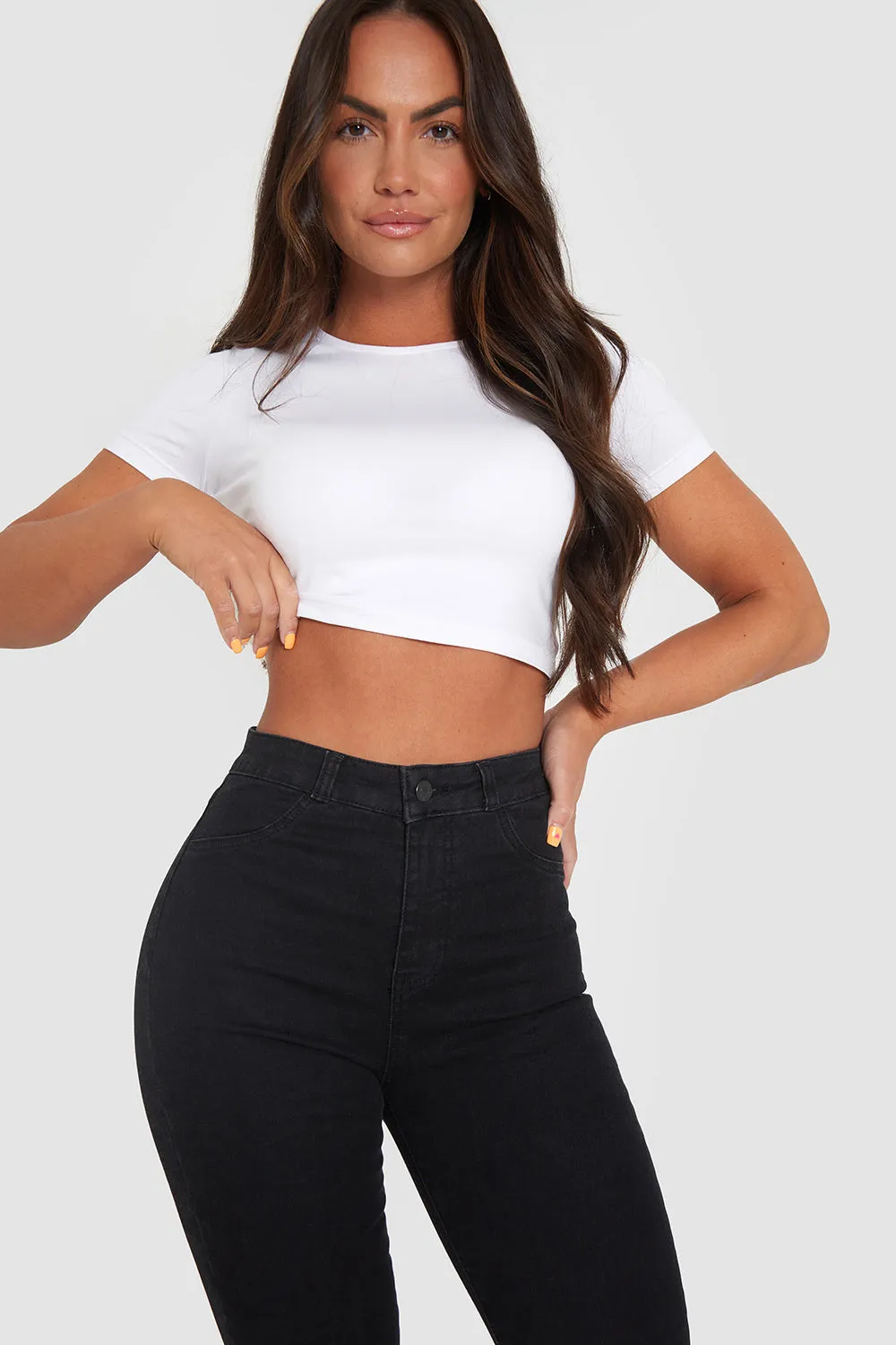 High Waisted Jeans in Black