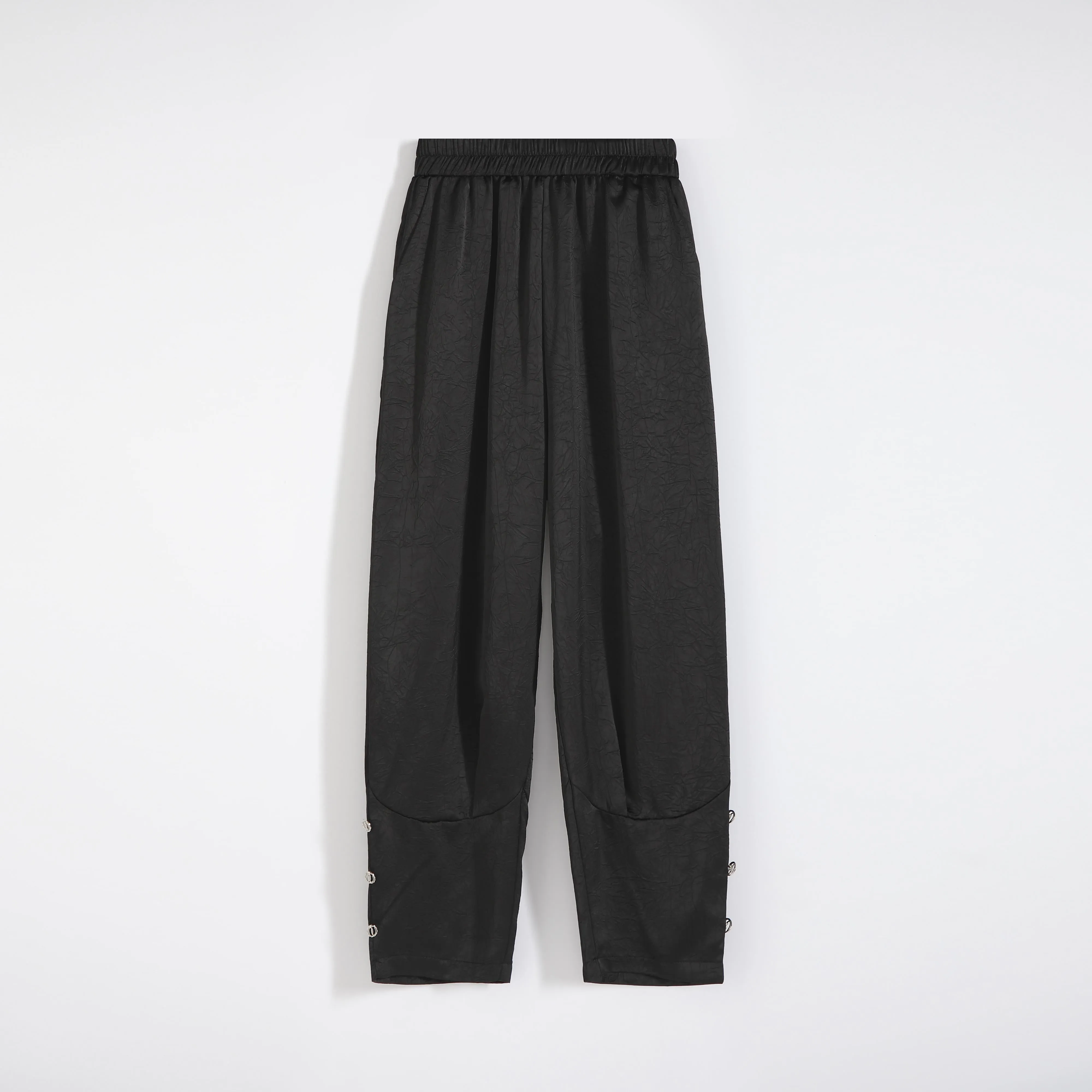 High-Waisted Silky Acetic Acid Sun Protection Draping Pants