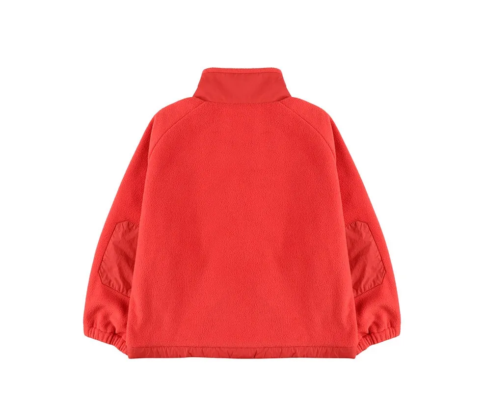 Jelly Mallow Our Planet  Fleece Zip-up Jacket Red