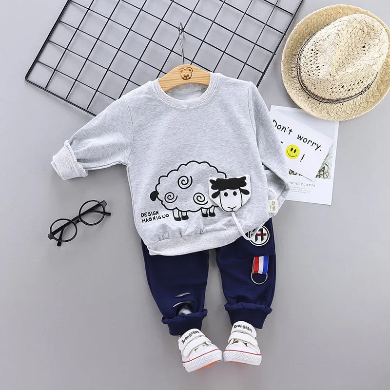 Kids  Unisex Cotton Shirt And Trousers Casual Wear