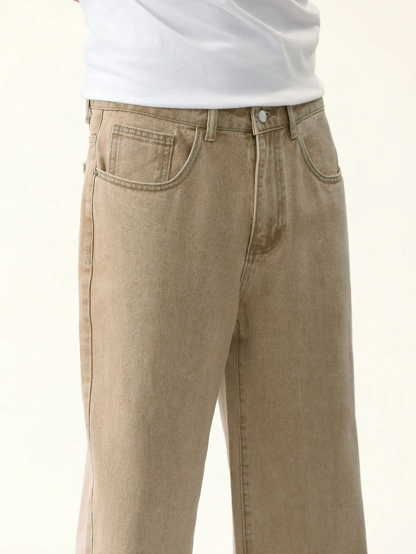 Manfinity Hypemode Men's Khaki Straight Leg Jeans