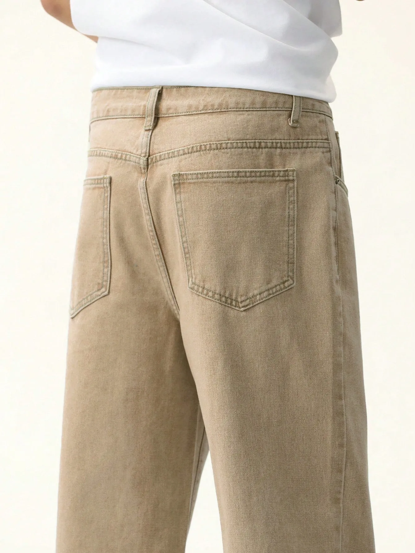 Manfinity Hypemode Men's Khaki Straight Leg Jeans