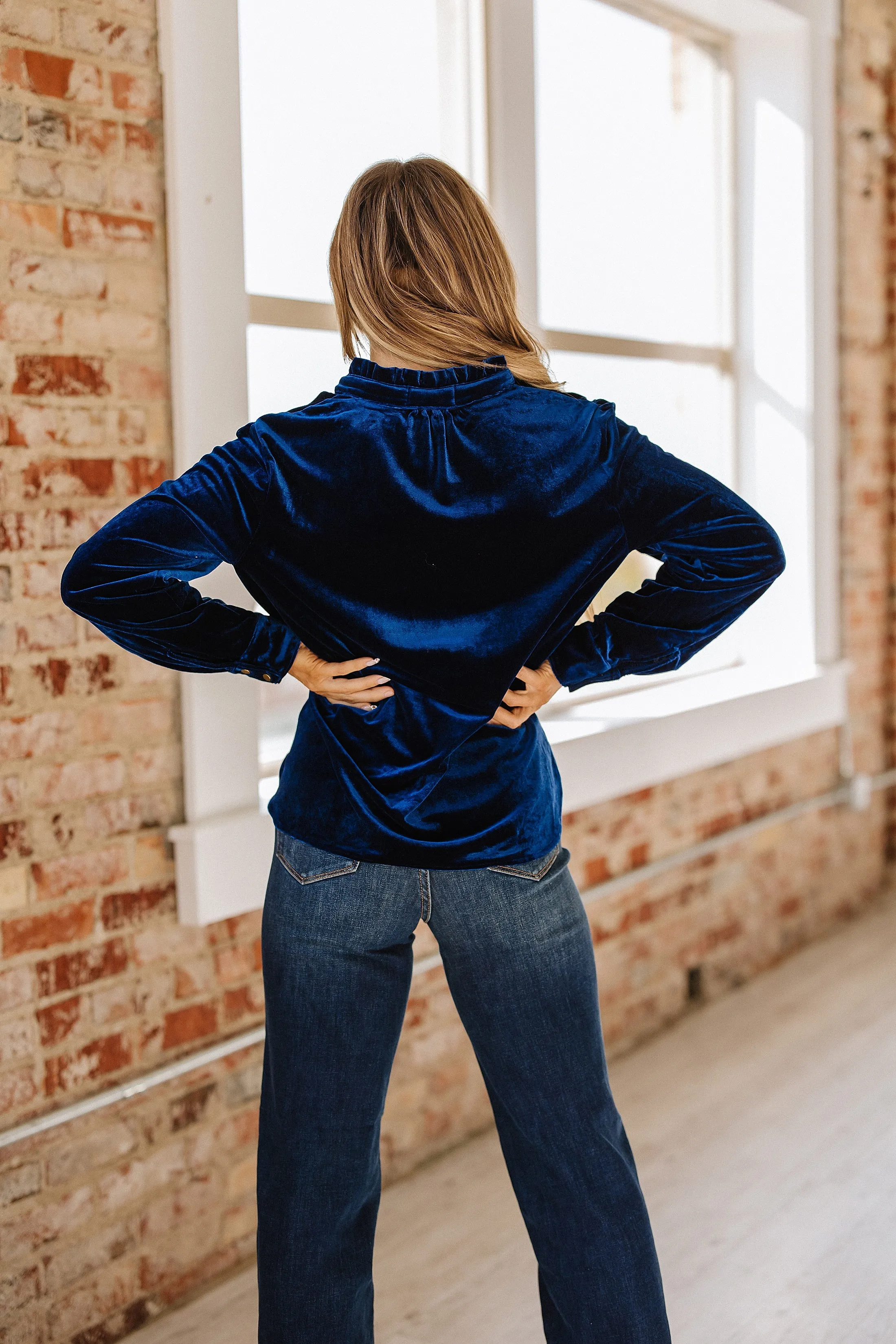 Marjorie Long Sleeve Velvet Blouse | S-2XL | PRE ORDER