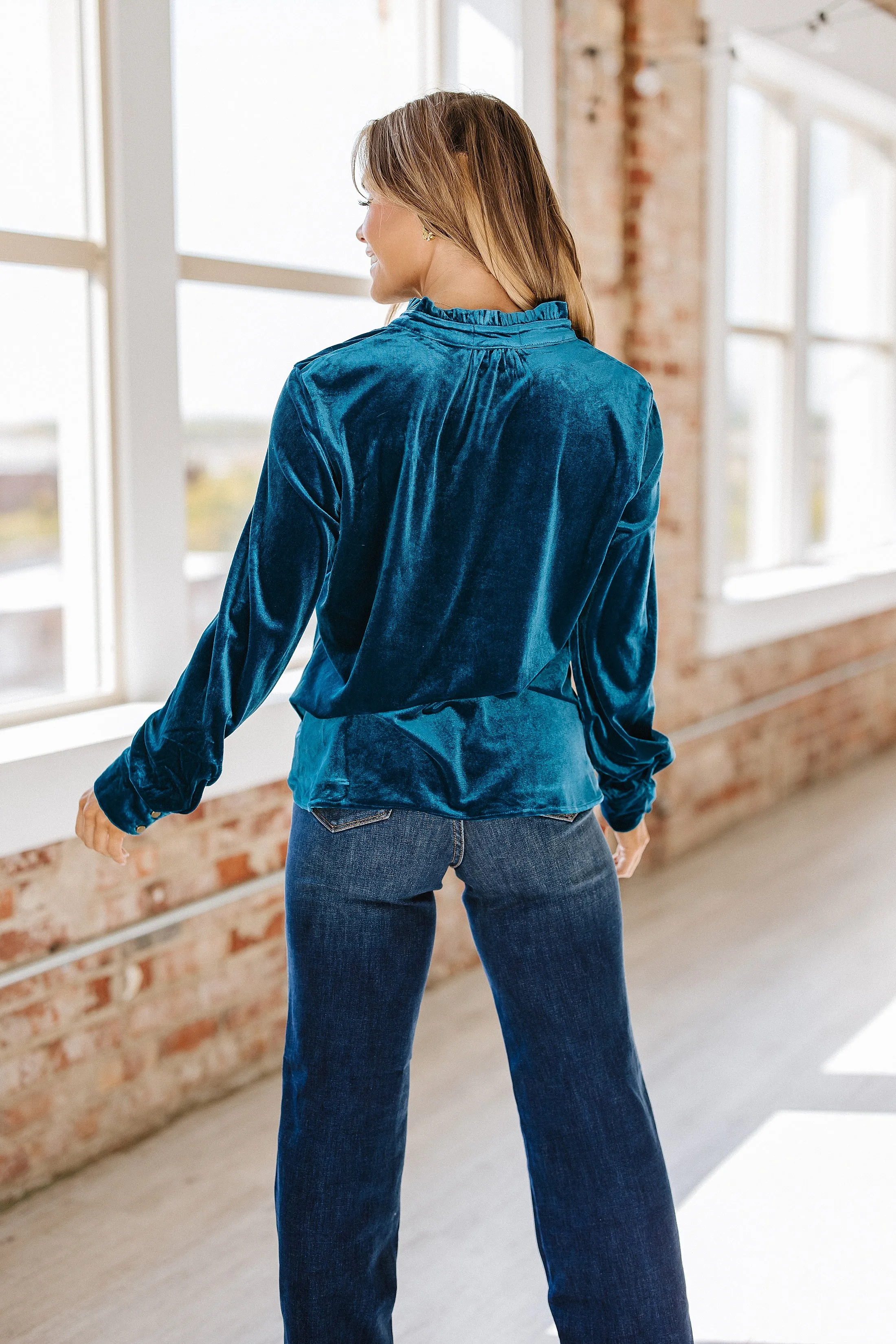 Marjorie Long Sleeve Velvet Blouse | S-2XL | PRE ORDER