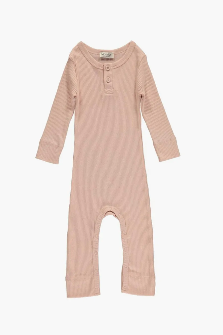 MarMar Copenhagen Ribbed Baby Girls Romper - Rose