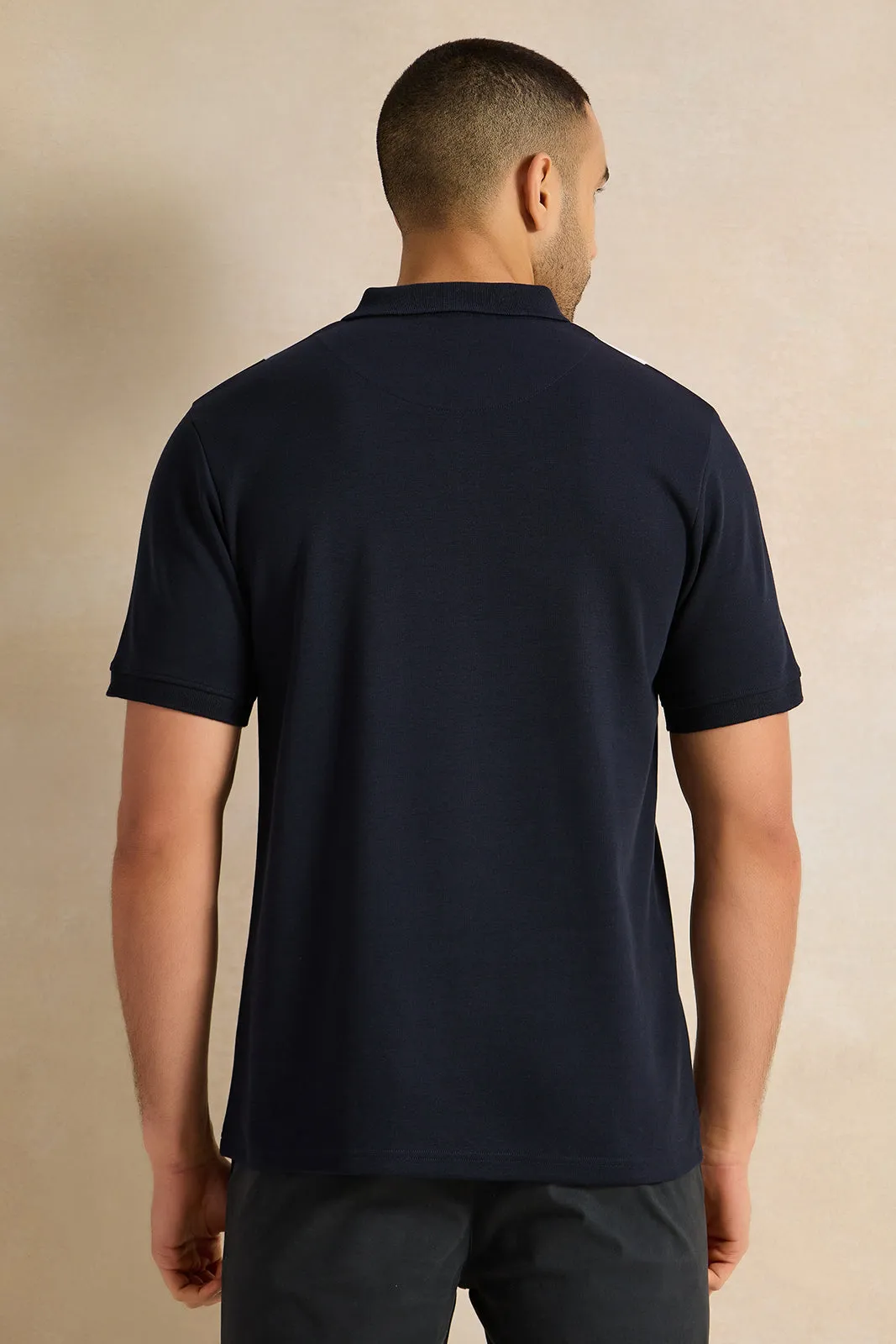 Men Black Polo T-Shirt