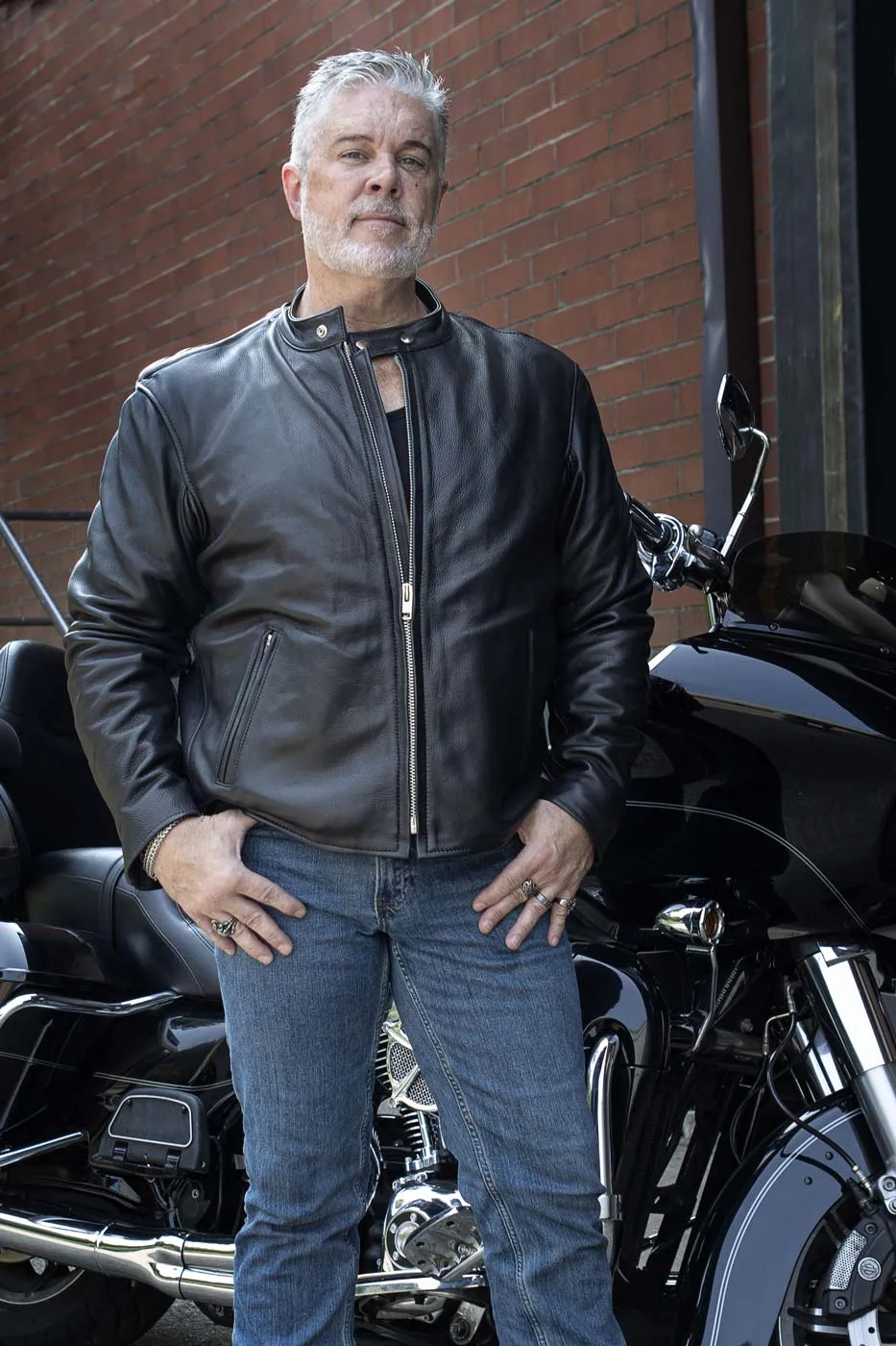 Milwaukee Leather USA MADE MLJKM5006 Men's Black 'Rumble' Premium Leather Motorcycle Jacket