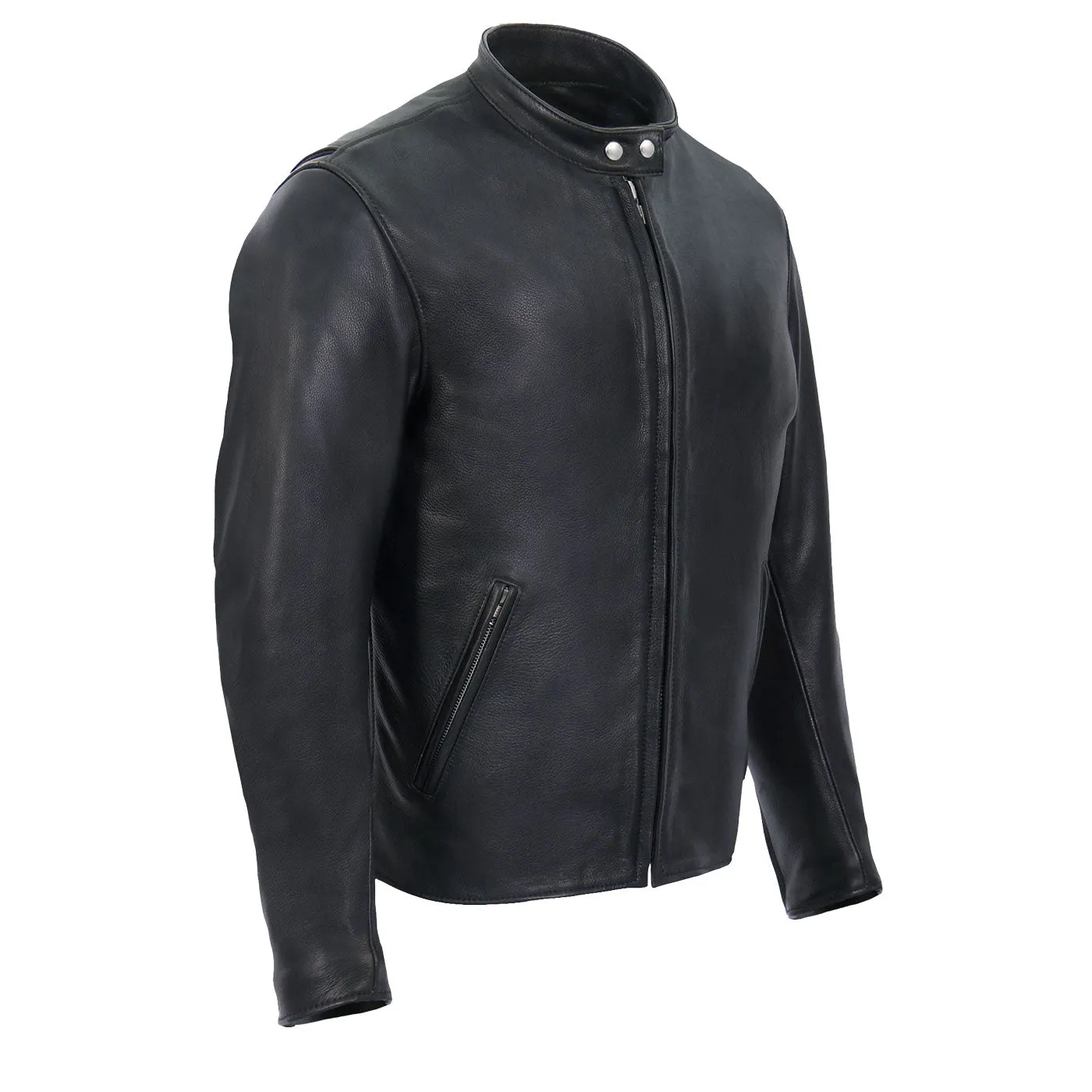 Milwaukee Leather USA MADE MLJKM5006 Men's Black 'Rumble' Premium Leather Motorcycle Jacket