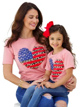 Mommy And Me Patriotic Heart Top