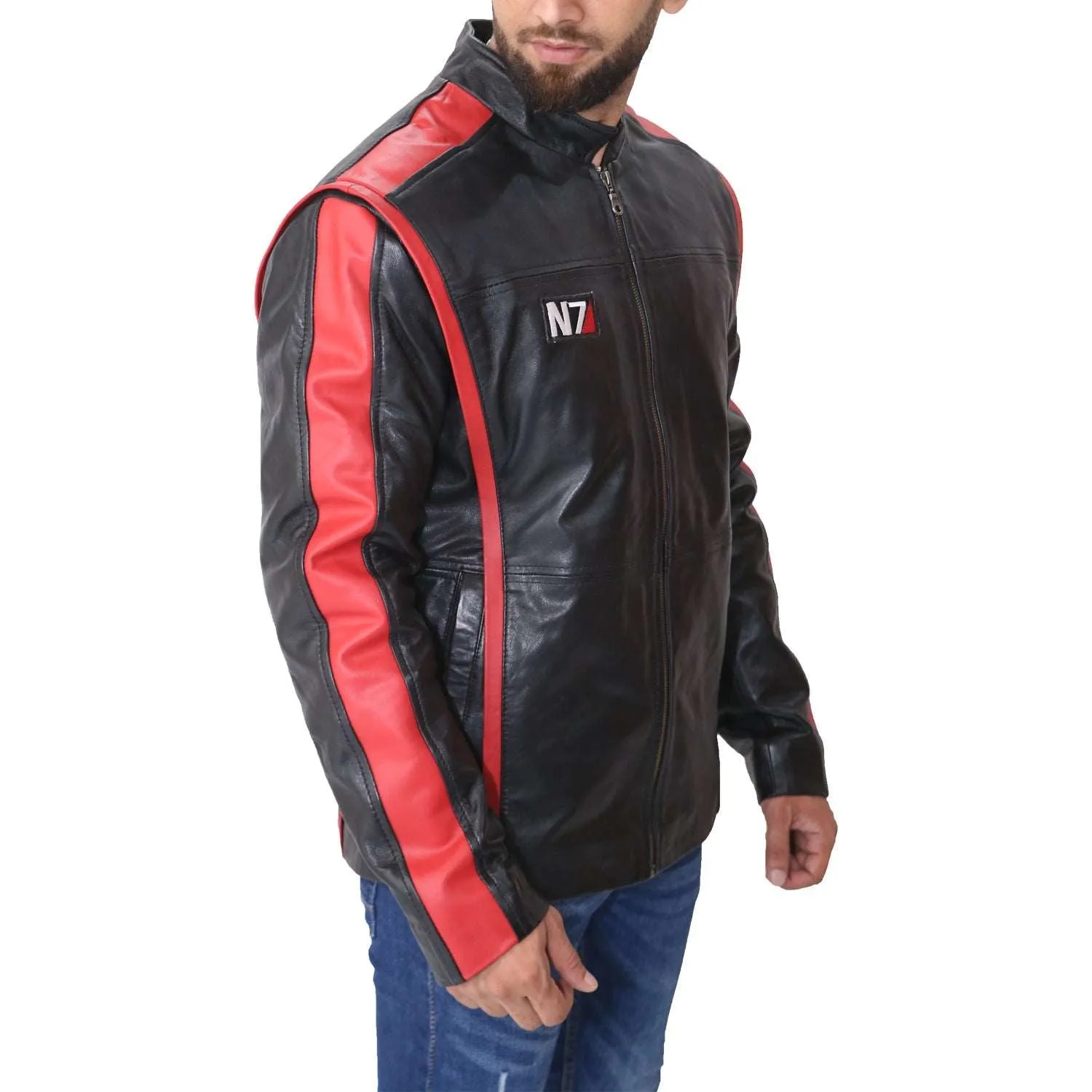 N7 Mass Effect 3 Game Real Leather Jacket