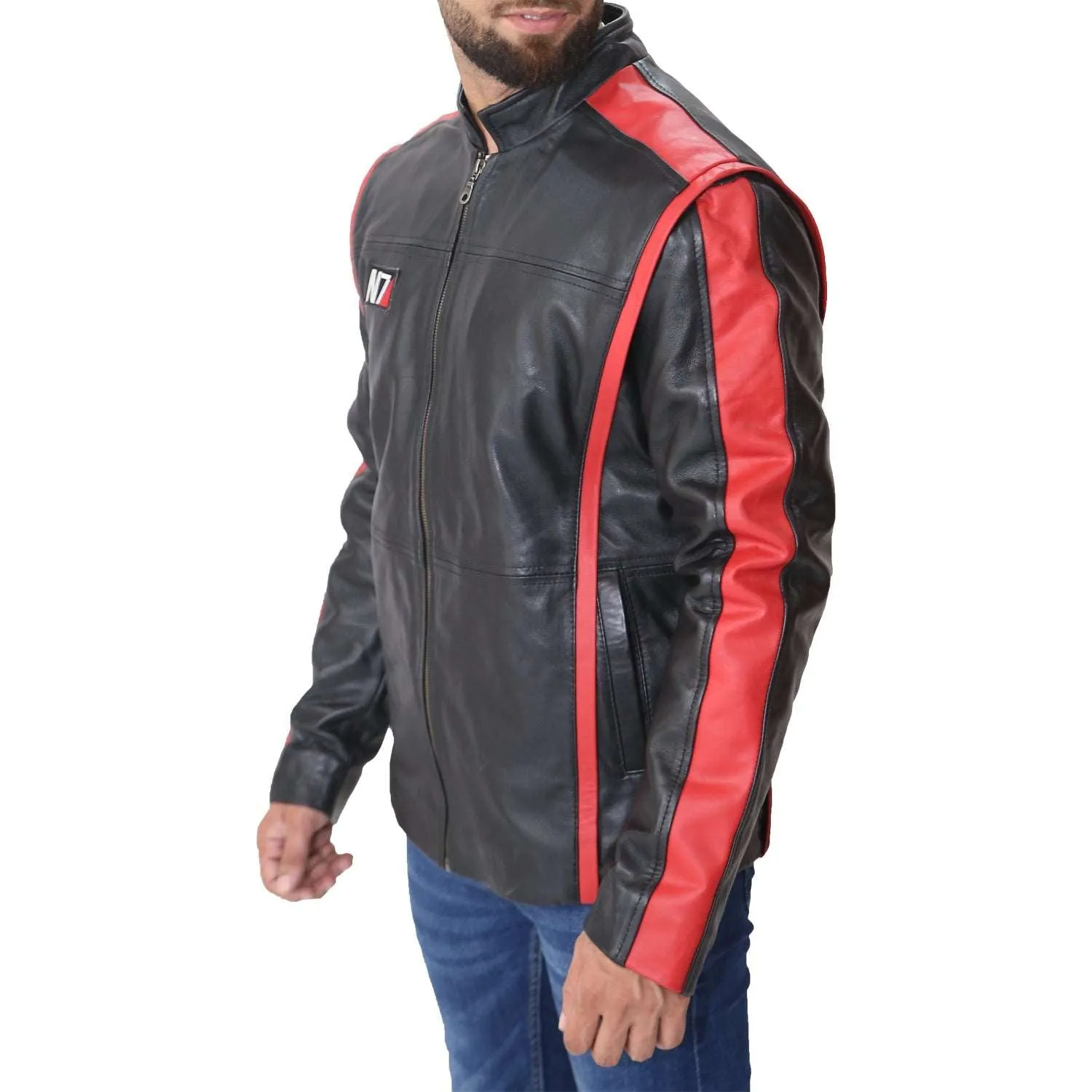 N7 Mass Effect 3 Game Real Leather Jacket