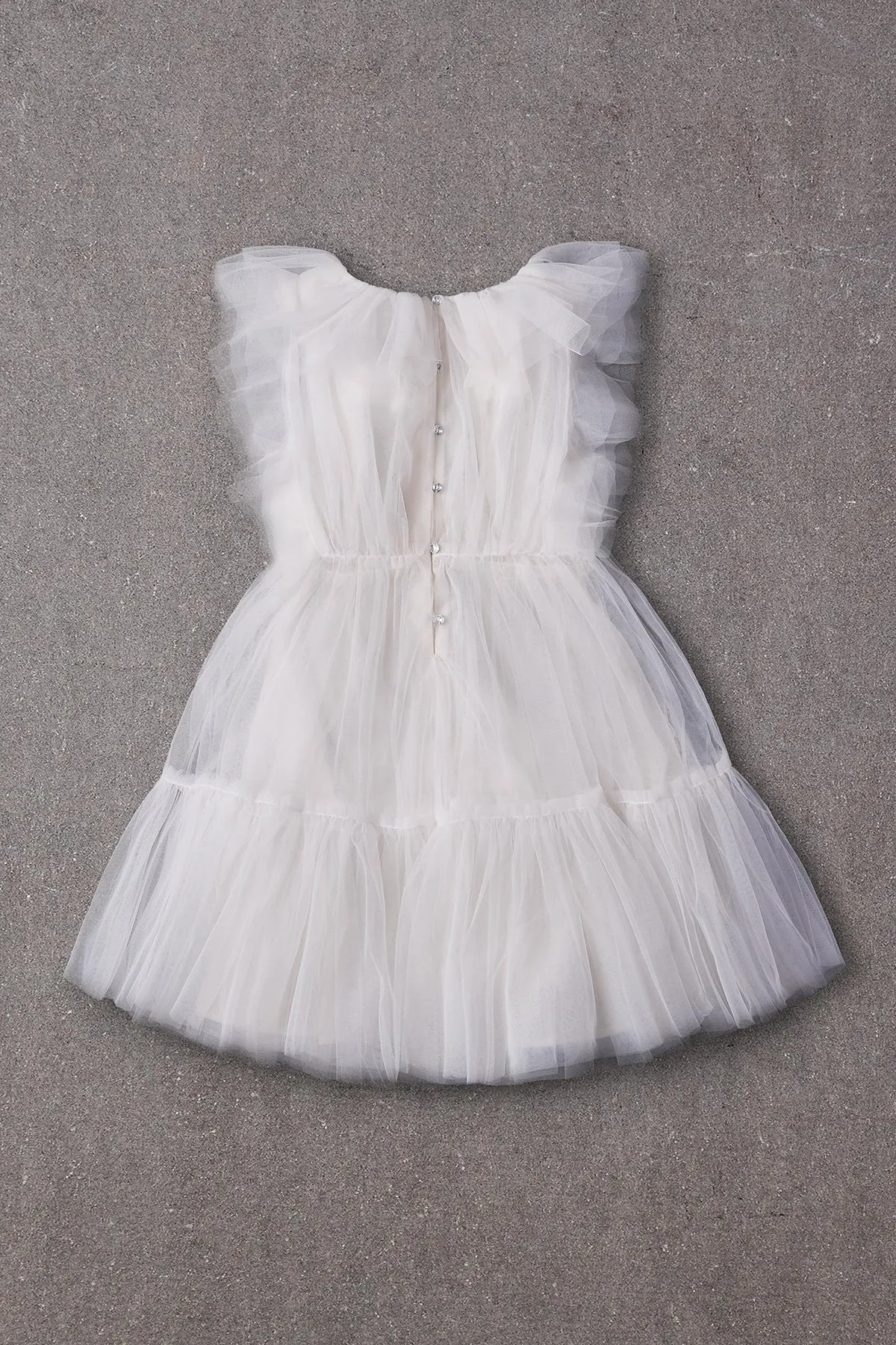 Nellystella Anastasia Girls Dress - Bright White