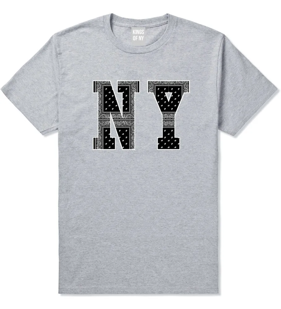 NY Bandana Print New York Black Flag Boys Kids T-Shirt