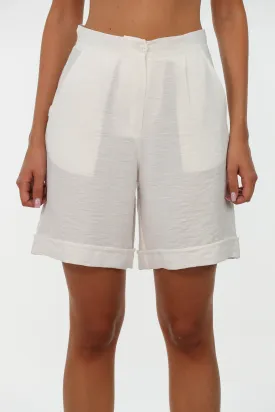 OffWhite Simple Linen Short