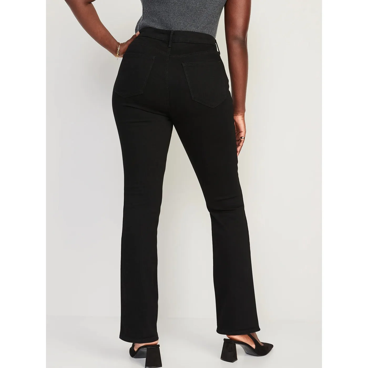 ON High Rise Kicker Bootcut Black Jeans