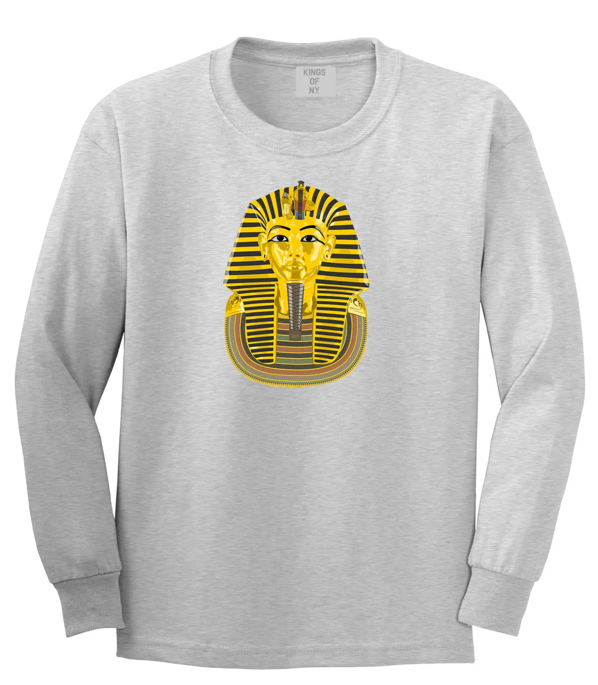 Pharaoh Egypt Gold Egyptian Head Long Sleeve Boys Kids T-Shirt