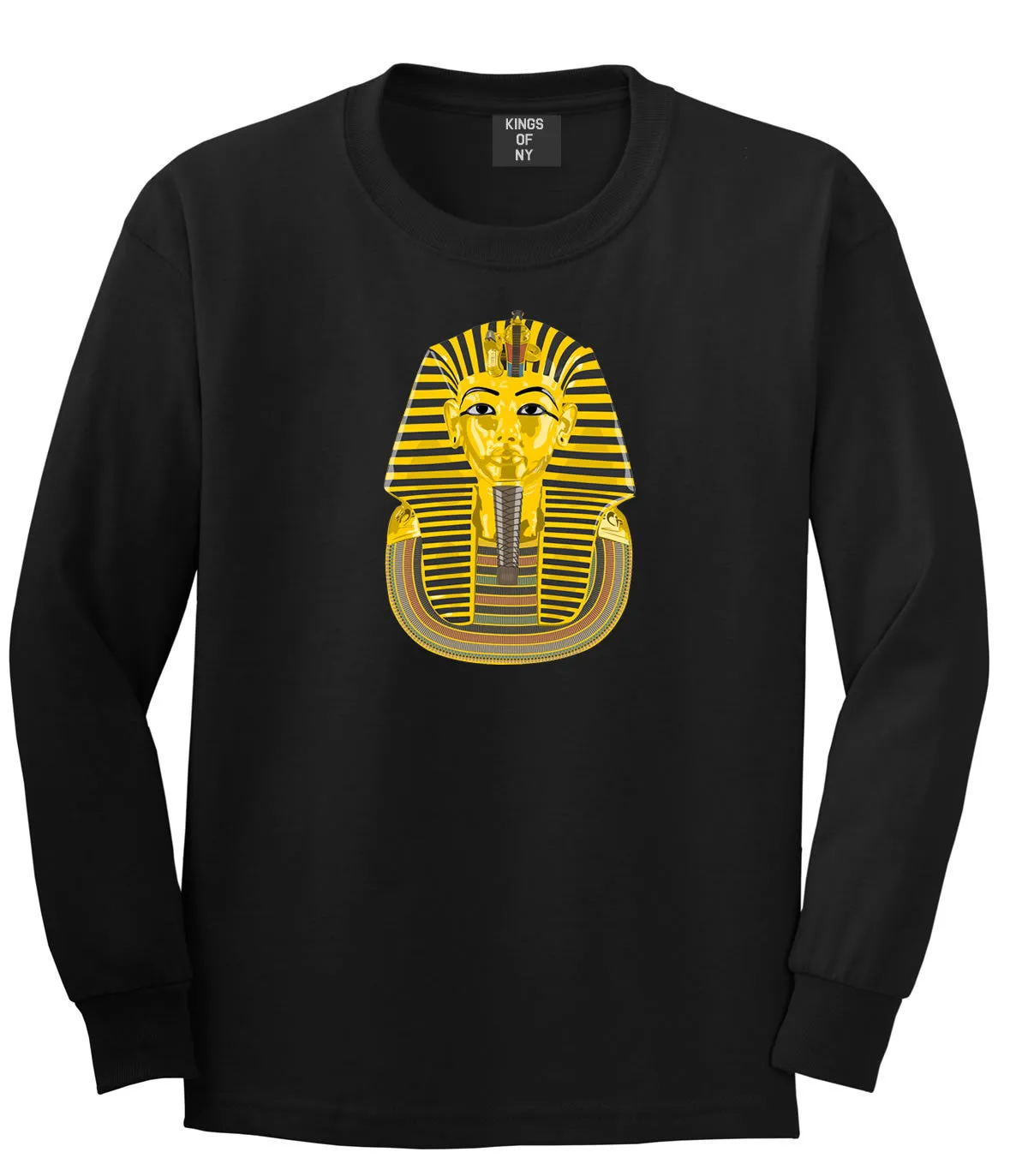 Pharaoh Egypt Gold Egyptian Head Long Sleeve Boys Kids T-Shirt